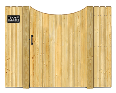 Concave top style gate  - Wood Gate