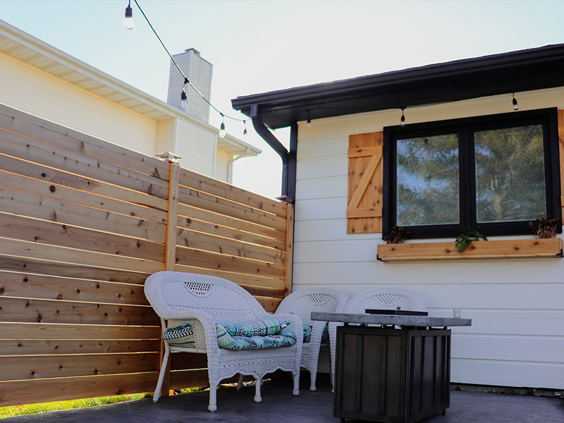 Denver IA horizontal style wood fence